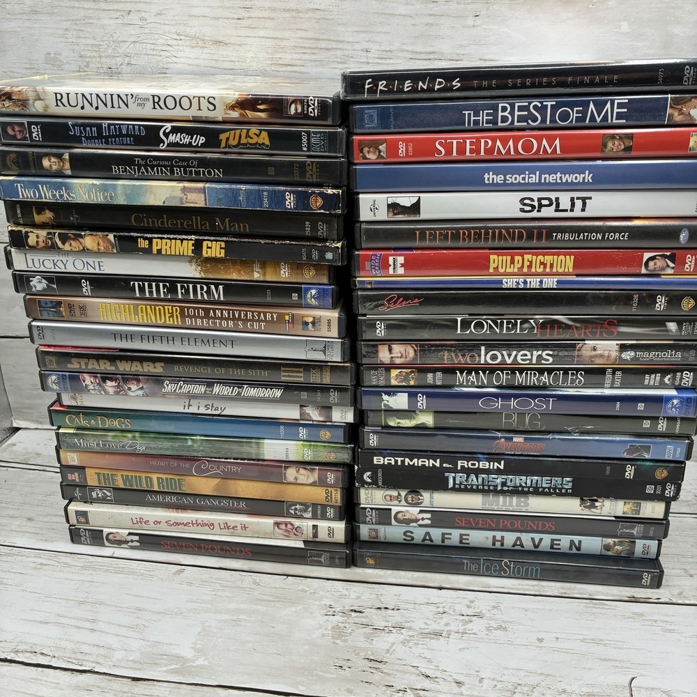 Large Lot of 40+ DVD Movies Mixed Genres Drama Action Comedy Thriller Collection